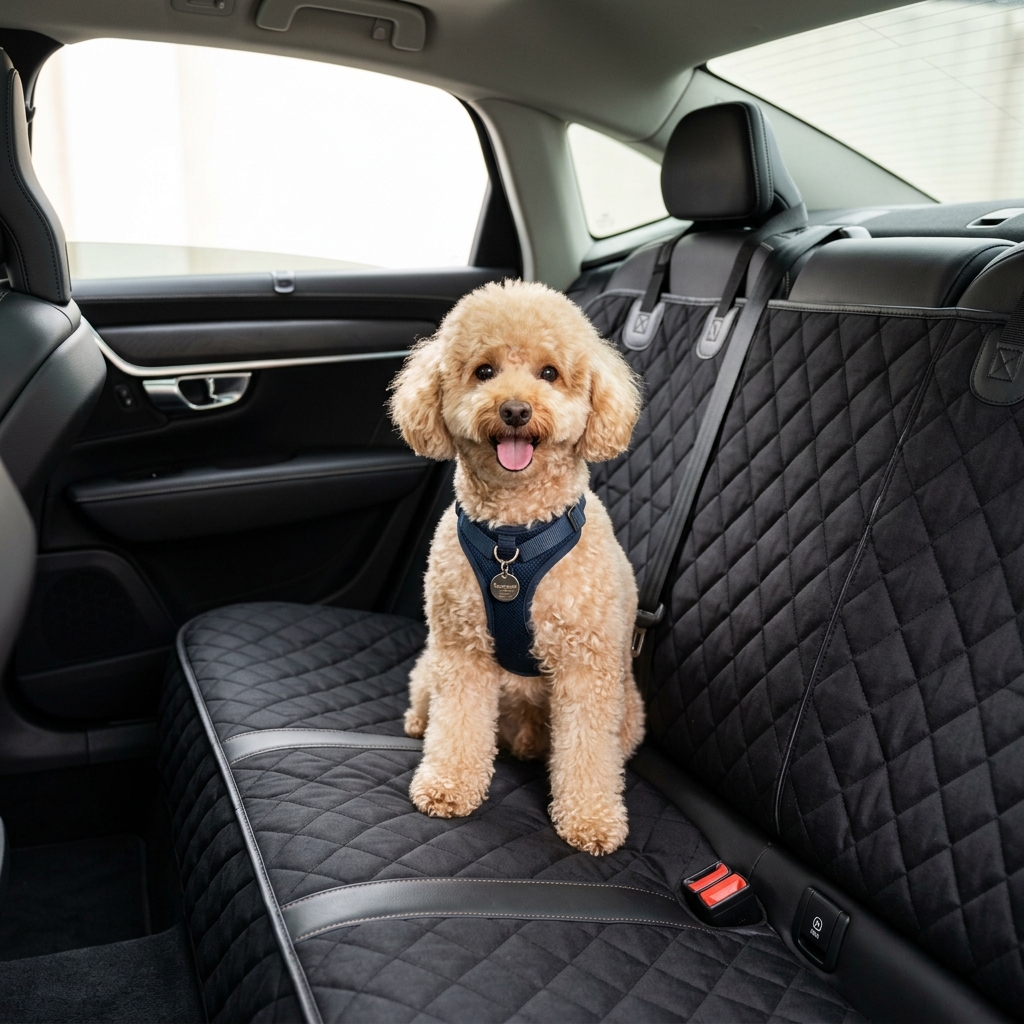 Premium pet mat in Sedan backseat